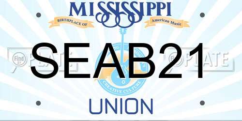 SEAB21 Mississippi License Plate