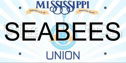SEABEES Mississippi License Plate