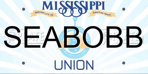 SEABOBB Mississippi License Plate