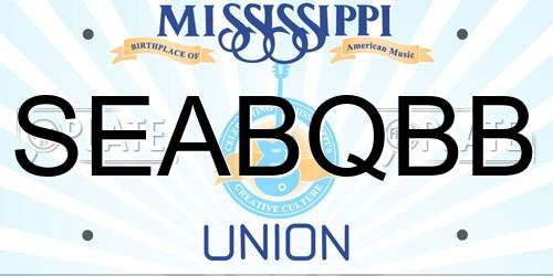 SEABQBB Mississippi License Plate