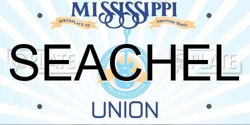 SEACHEL Mississippi License Plate