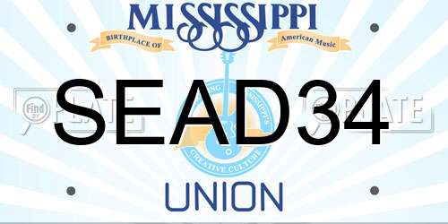 SEAD34 Mississippi License Plate