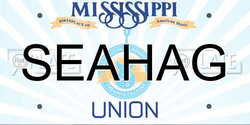 SEAHAG Mississippi License Plate