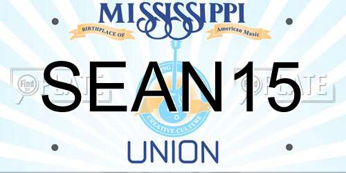 SEAN15 Mississippi License Plate