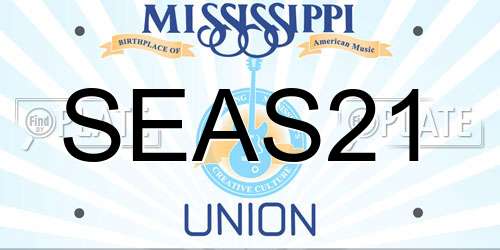 SEAS21 Mississippi License Plate