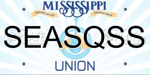 SEASQSS Mississippi License Plate