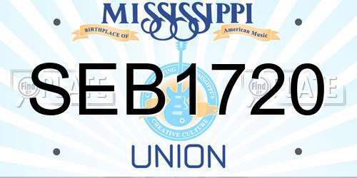 SEB1720 Mississippi License Plate