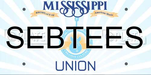 SEBTEES Mississippi License Plate