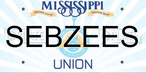 SEBZEES Mississippi License Plate