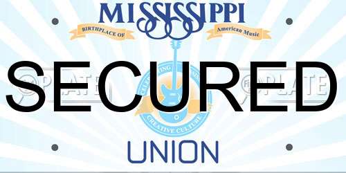 SECURED Mississippi License Plate