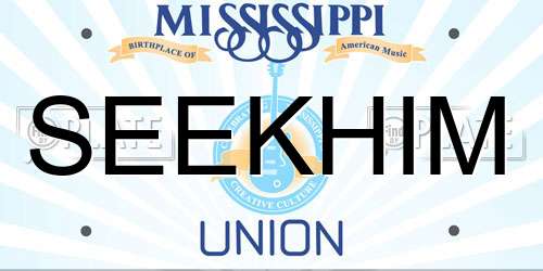 SEEKHIM Mississippi License Plate