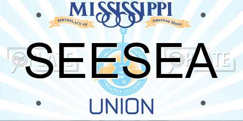 SEESEA Mississippi License Plate