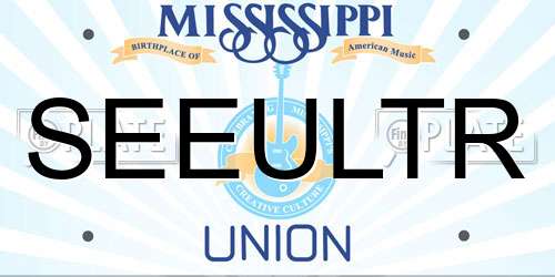 SEEULTR Mississippi License Plate