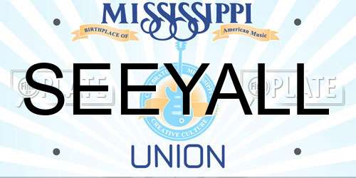 SEEYALL Mississippi License Plate