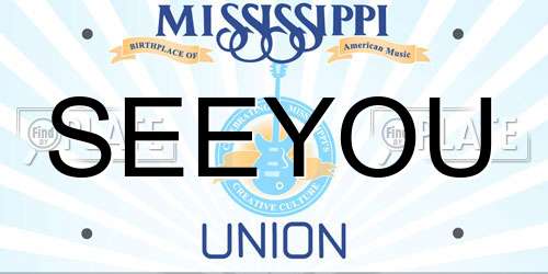 SEEYOU Mississippi License Plate