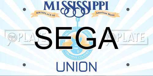 SEGA Mississippi License Plate