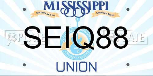 SEIQ88 Mississippi License Plate
