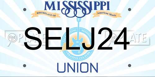 SELJ24 Mississippi License Plate