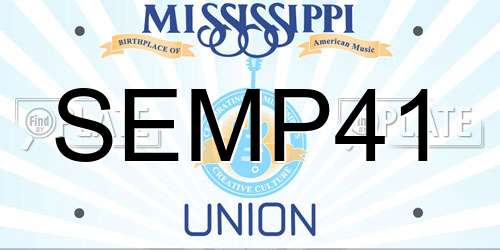 SEMP41 Mississippi License Plate