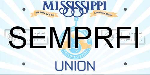 SEMPRFI Mississippi License Plate