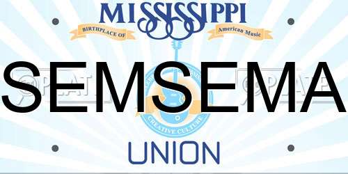 SEMSEMA Mississippi License Plate