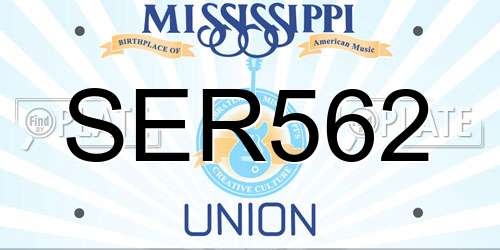 SER562 Mississippi License Plate