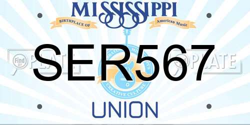 SER567 Mississippi License Plate