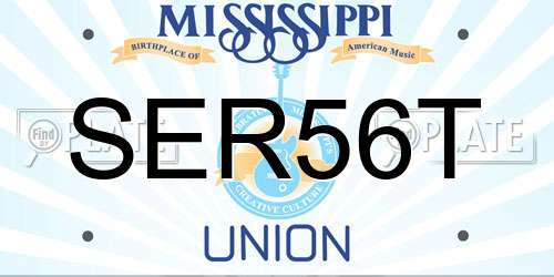 SER56T Mississippi License Plate