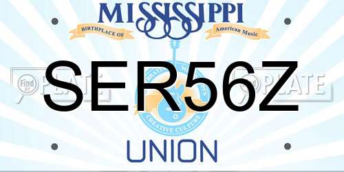 SER56Z Mississippi License Plate