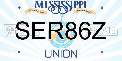 SER86Z Mississippi License Plate