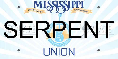 SERPENT Mississippi License Plate