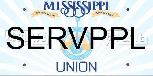 SERVPPL Mississippi License Plate