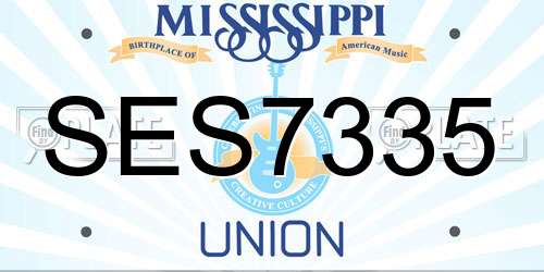SES7335 Mississippi License Plate