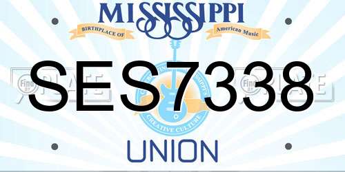 SES7338 Mississippi License Plate