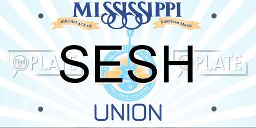 SESH Mississippi License Plate