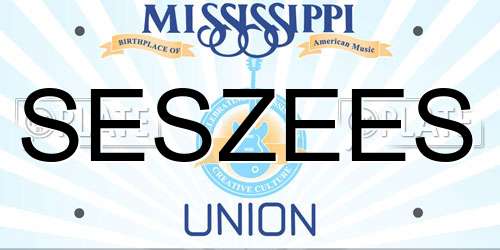 SESZEES Mississippi License Plate