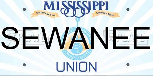 SEWANEE Mississippi License Plate