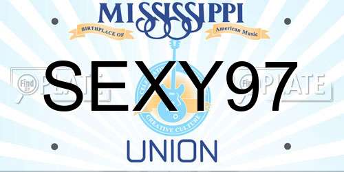SEXY97 Mississippi License Plate