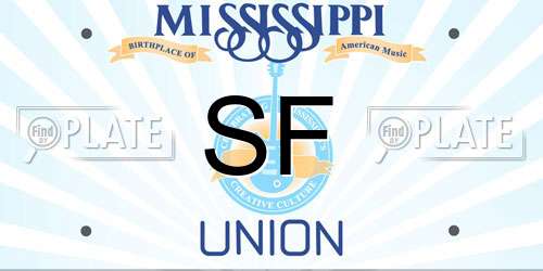 SF Mississippi License Plate