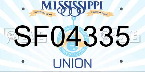 SF04335 Mississippi License Plate
