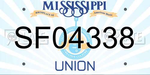 SF04338 Mississippi License Plate