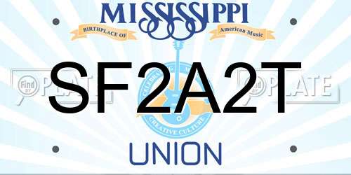 SF2A2T Mississippi License Plate
