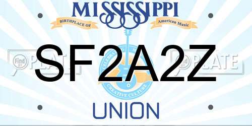 SF2A2Z Mississippi License Plate