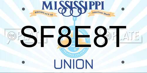 SF8E8T Mississippi License Plate