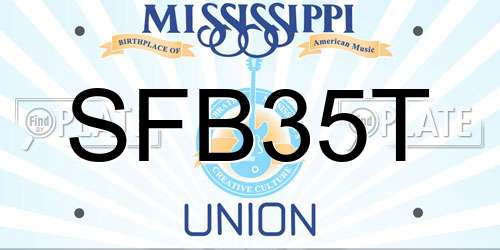 SFB35T Mississippi License Plate