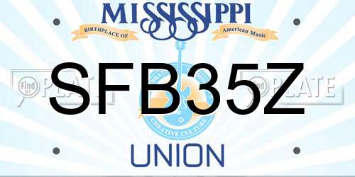 SFB35Z Mississippi License Plate