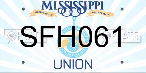 SFH061 Mississippi License Plate