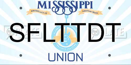 SFLTTDT Mississippi License Plate