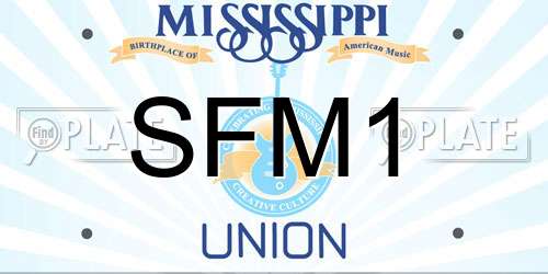 SFM1 Mississippi License Plate