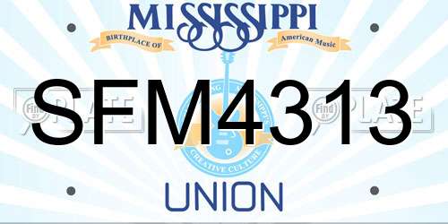 SFM4313 Mississippi License Plate